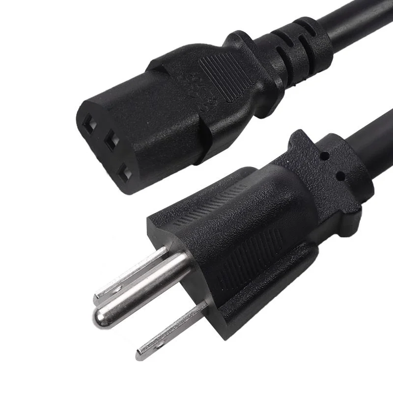 UL AC Power Cord with Standard NEMA5-15 Plug to IEC320 C13 Connector